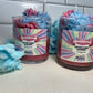 Cotton candy carousel candle