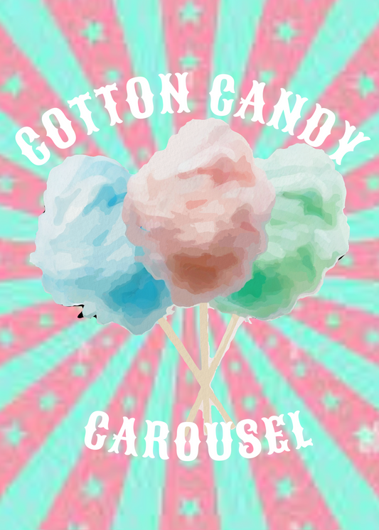 Cotton candy carousel candle